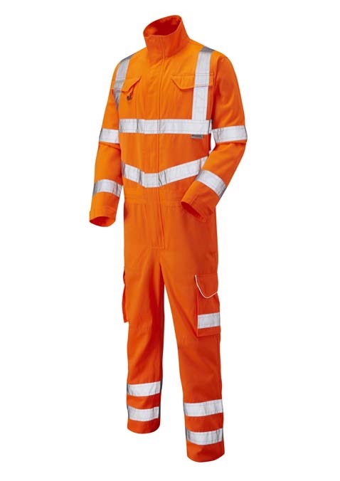 LEO WORKWEAR MOLLAND ISO 20471 Cl 3 Poly Cotton Coverall